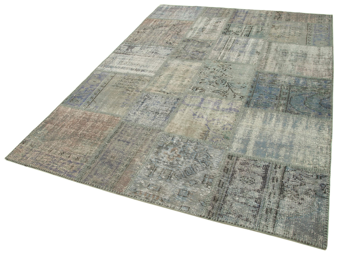 6x8 Grey Patchwork Rug - 31912