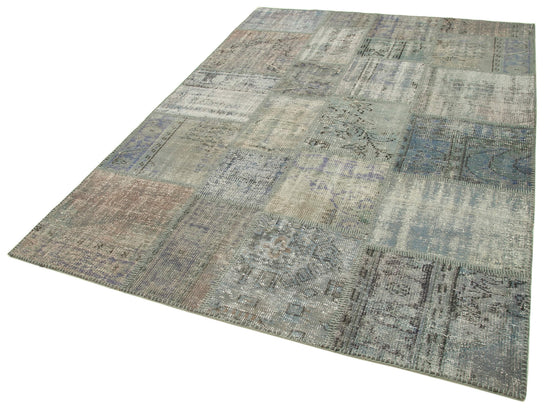 6x8 Grey Patchwork Rug - 31912