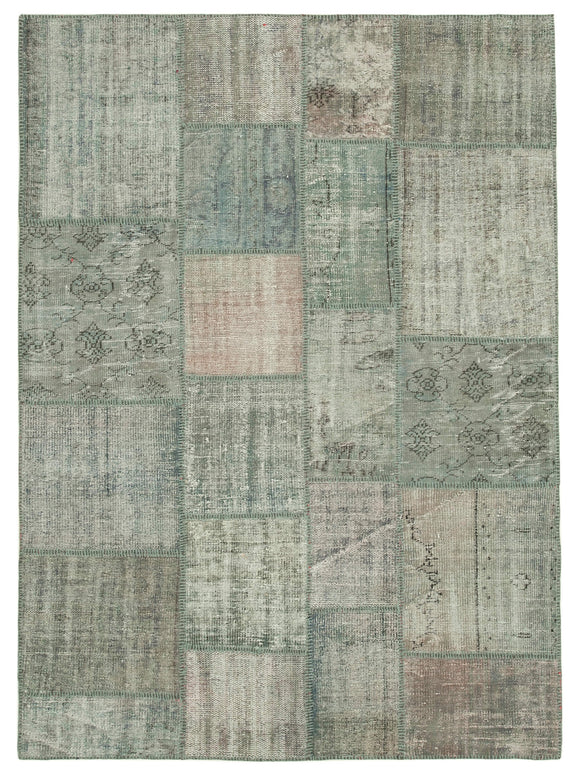 6x8 Grey Patchwork Rug - 31915