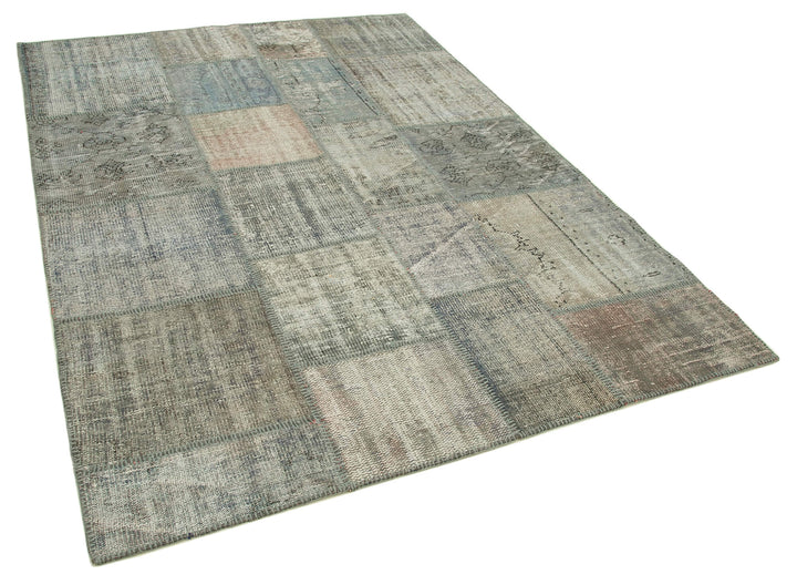 6x8 Grey Patchwork Rug - 31915