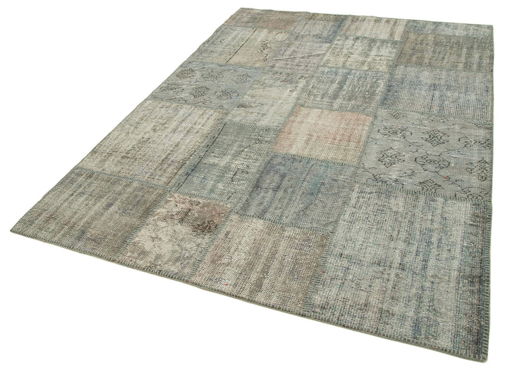 6x8 Grey Patchwork Rug - 31915