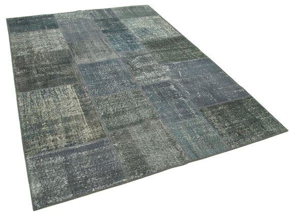 6x8 Grey Patchwork Rug - 31923