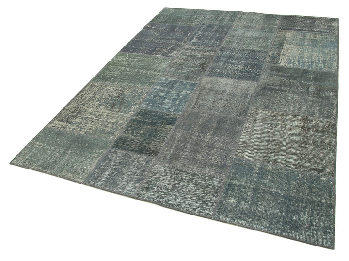 6x8 Grey Patchwork Rug - 31923