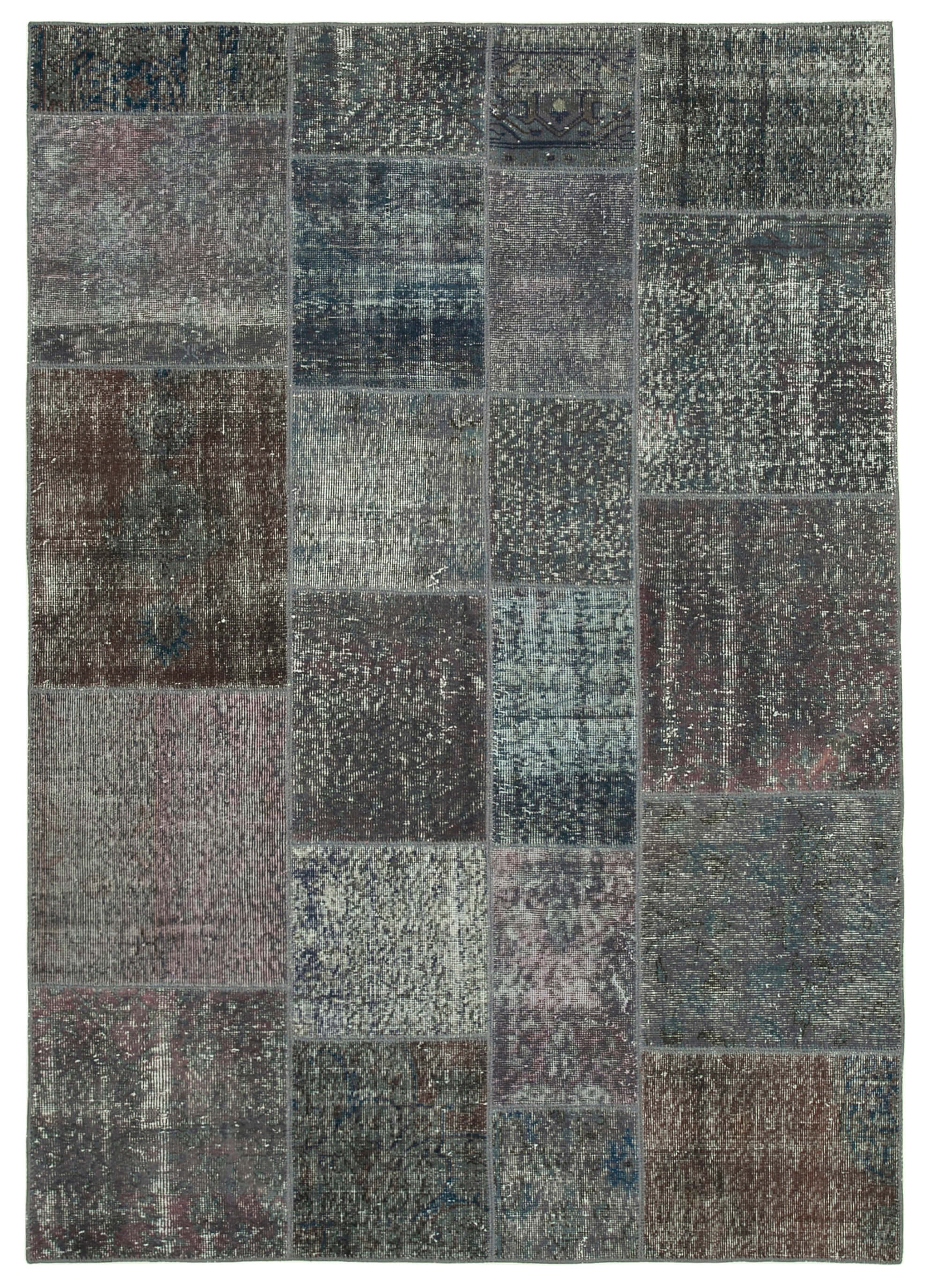 6x8 Grey Patchwork Rug - 31930