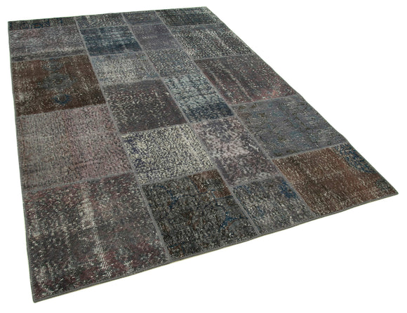 6x8 Grey Patchwork Rug - 31930