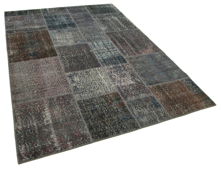6x8 Grey Patchwork Rug - 31930