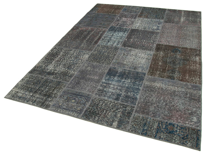 6x8 Grey Patchwork Rug - 31930