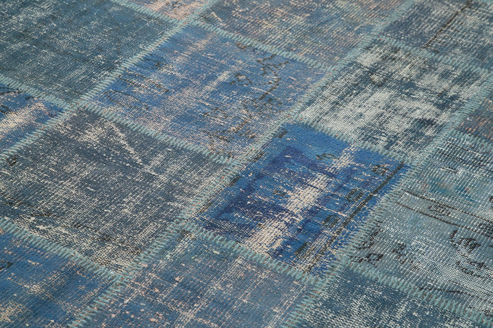 6x8 Blue Patchwork Rug - 31931