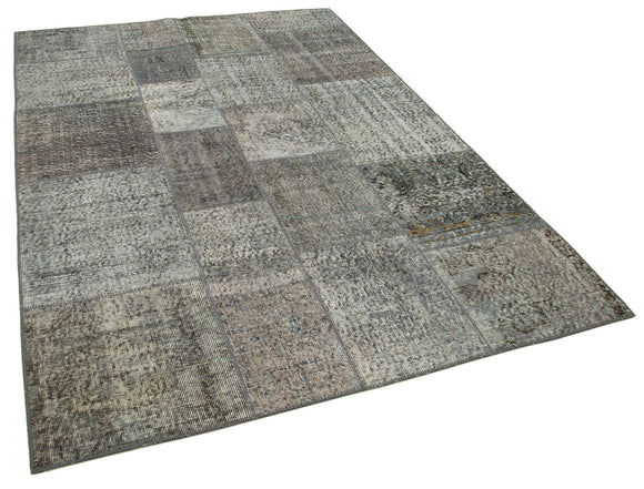 6x8 Grey Patchwork Rug - 31932