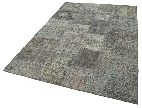 6x8 Grey Patchwork Rug - 31932