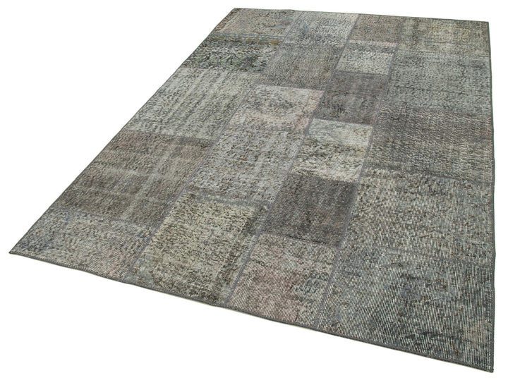 6x8 Grey Patchwork Rug - 31932