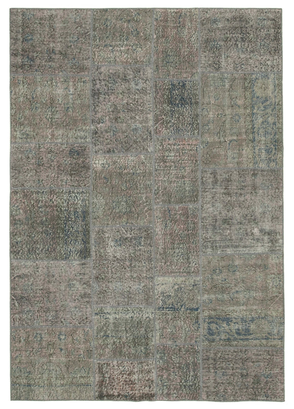 6x8 Grey Patchwork Rug - 31935