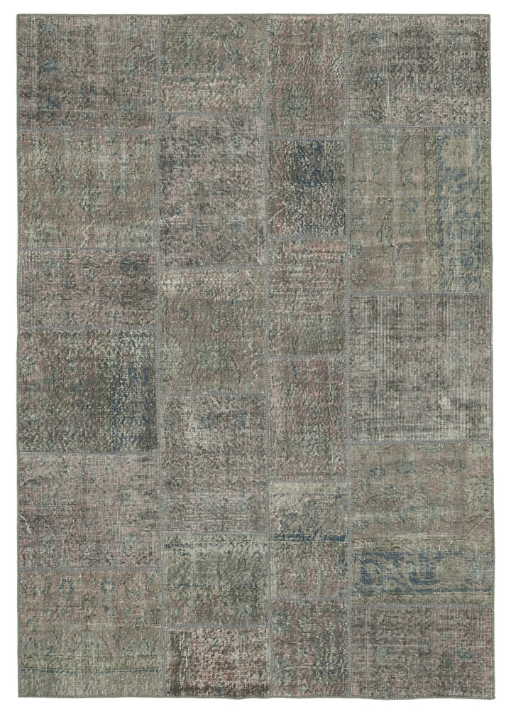 6x8 Grey Patchwork Rug - 31935