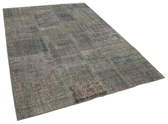 6x8 Grey Patchwork Rug - 31935