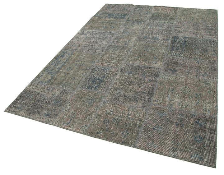 6x8 Grey Patchwork Rug - 31935