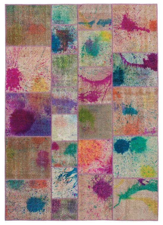 6x8 Multicolor Patchwork Rug - 31938