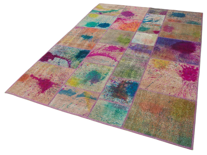 6x8 Multicolor Patchwork Rug - 31938