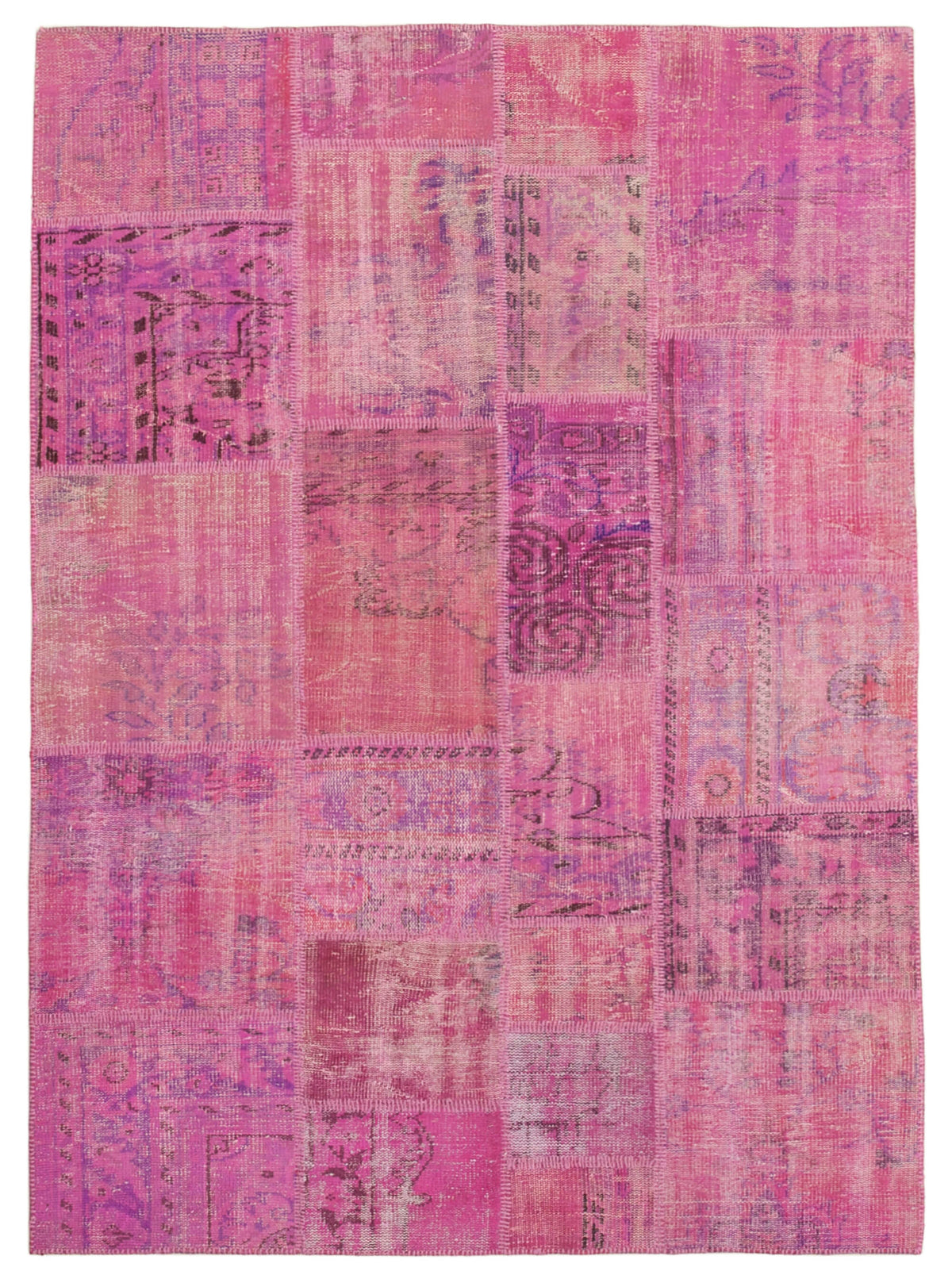 6x8 Pink Patchwork Rug - 31939