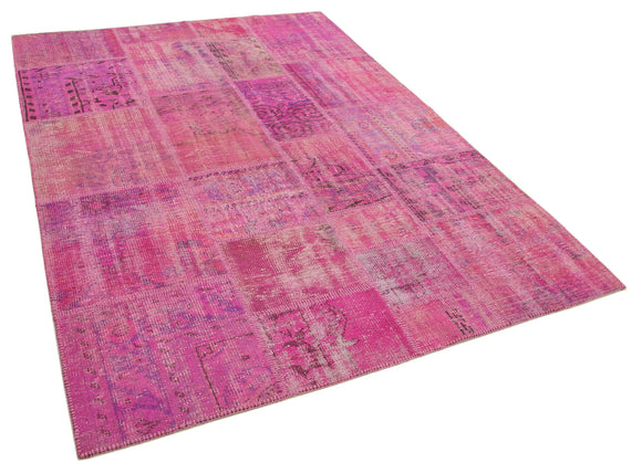 6x8 Pink Patchwork Rug - 31939