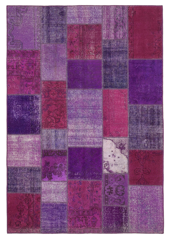 6x8 Purple Patchwork Rug - 31942