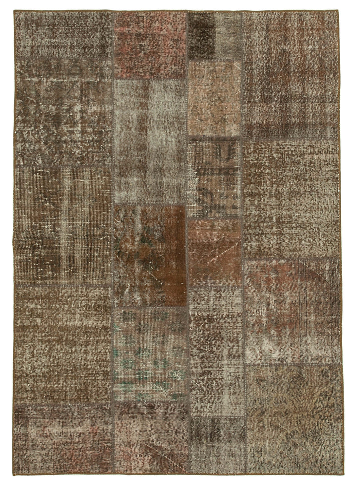 6x8 Brown Patchwork Rug - 31967
