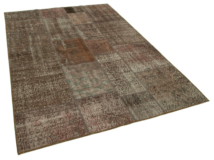 6x8 Brown Patchwork Rug - 31967