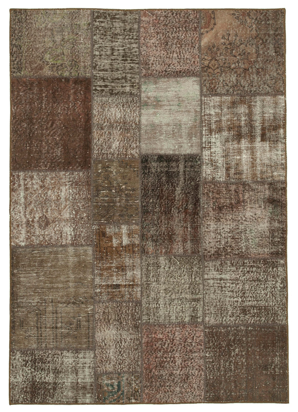 6x8 Brown Patchwork Rug - 31970