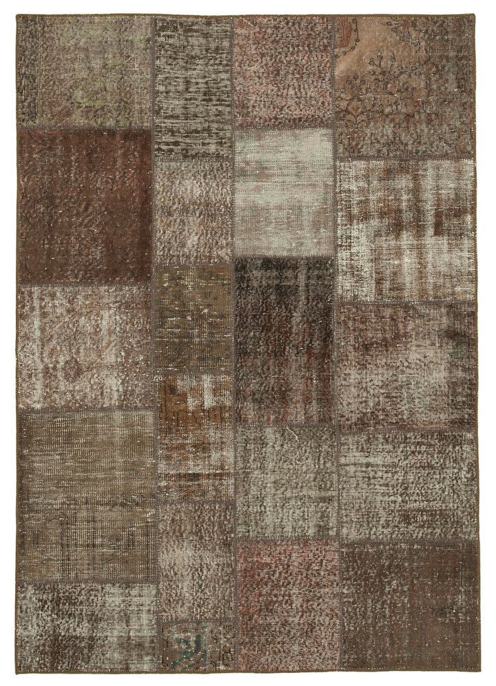 6x8 Brown Patchwork Rug - 31970