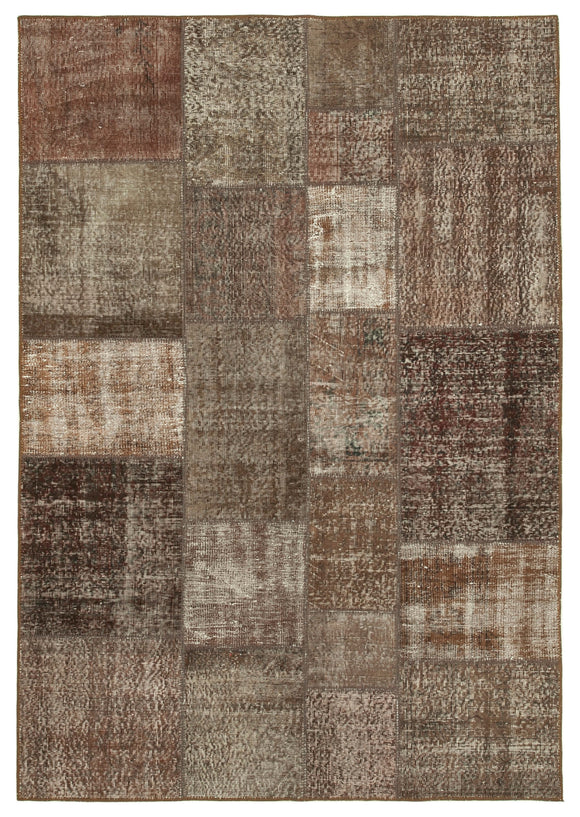 6x8 Brown Patchwork Rug - 31974