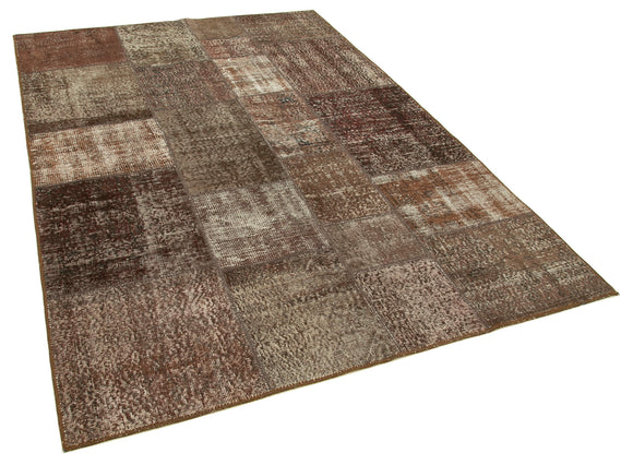 6x8 Brown Patchwork Rug - 31974