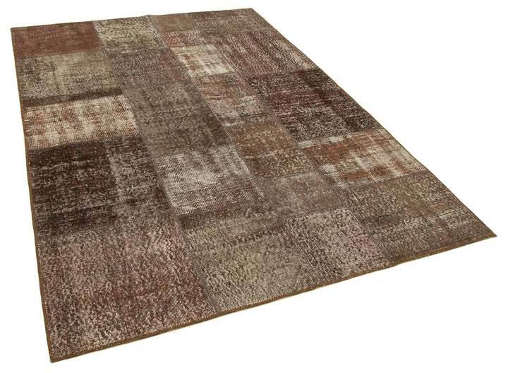 6x8 Brown Patchwork Rug - 31974