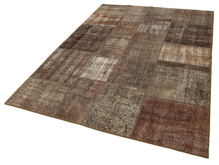6x8 Brown Patchwork Rug - 31974