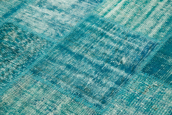 6x8 Turquoise Patchwork Rug - 31977