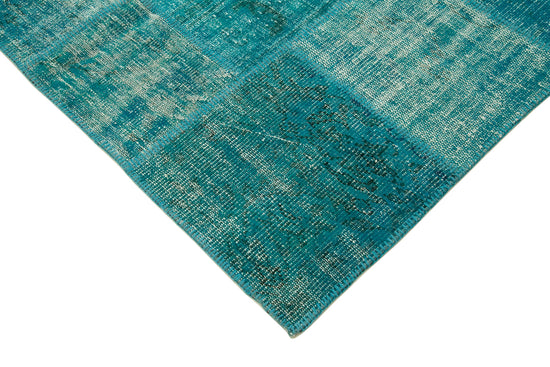 6x8 Turquoise Patchwork Rug - 31978