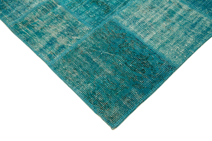 6x8 Turquoise Patchwork Rug - 31978