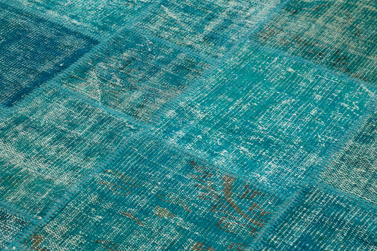 6x8 Turquoise Patchwork Rug - 31978