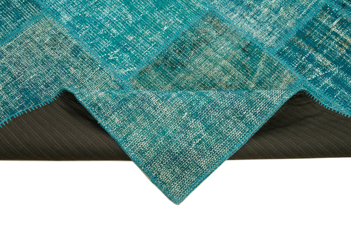 6x8 Turquoise Patchwork Rug - 31978