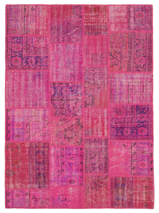 6x8 Pink Patchwork Rug - 31982