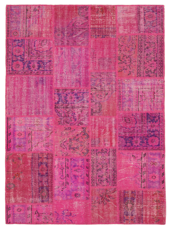 6x8 Pink Patchwork Rug - 31982