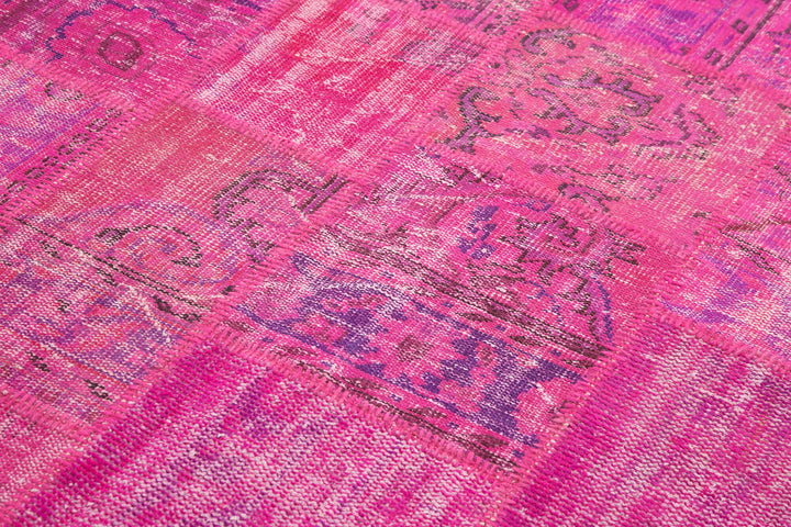 6x8 Pink Patchwork Rug - 31982