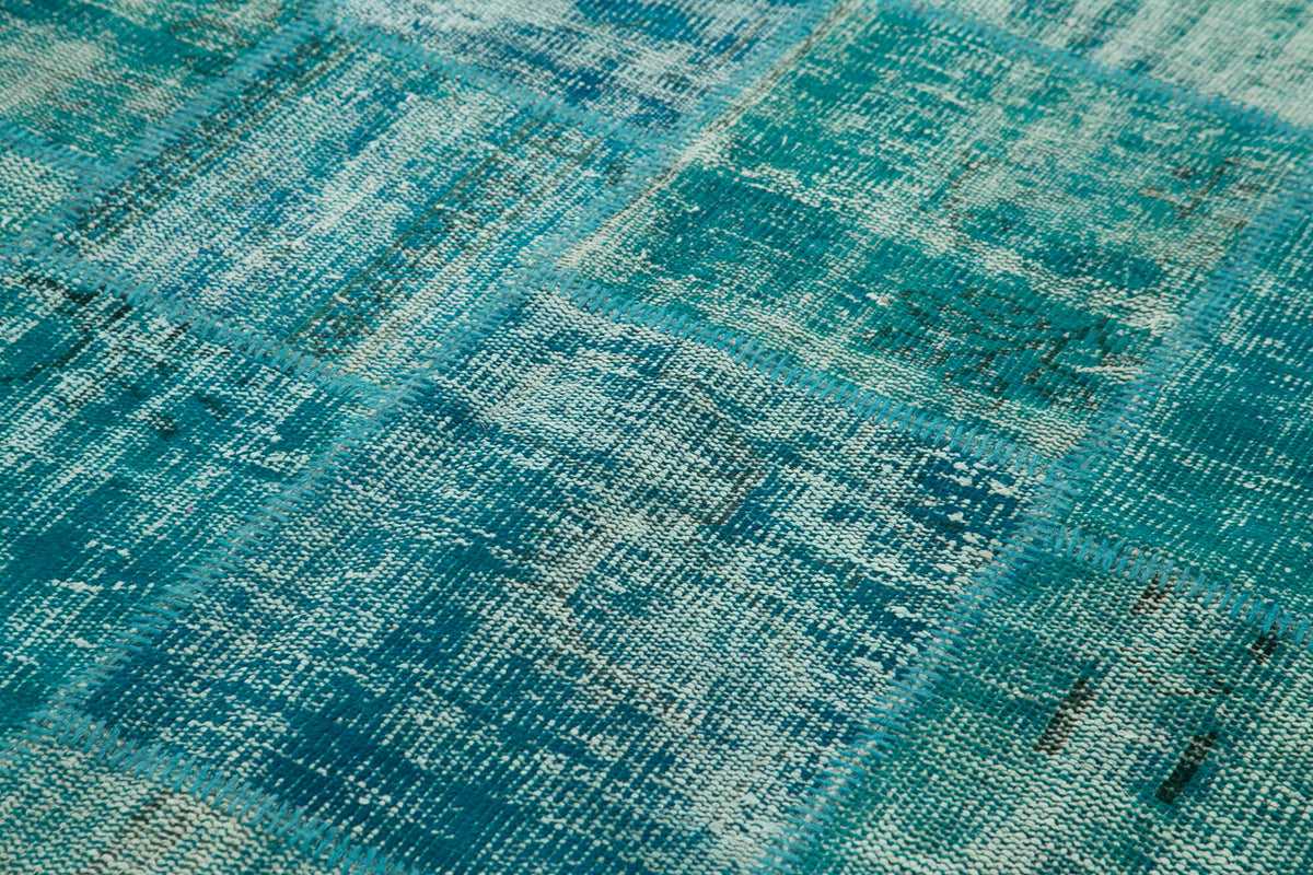 6x8 Turquoise Patchwork Rug - 31986