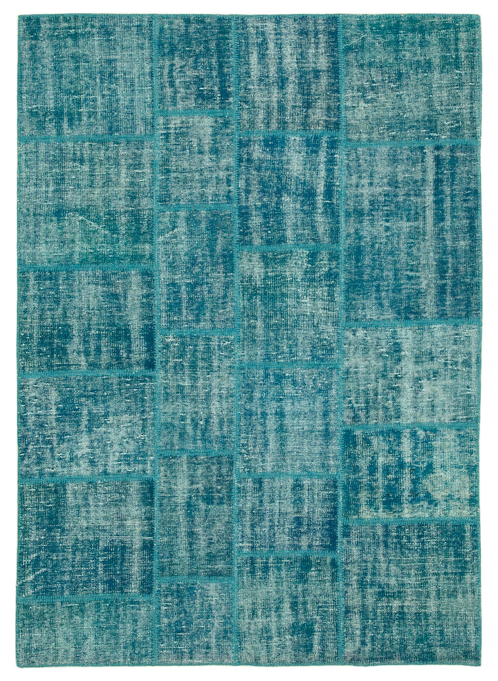 6x8 Turquoise Patchwork Rug - 31987