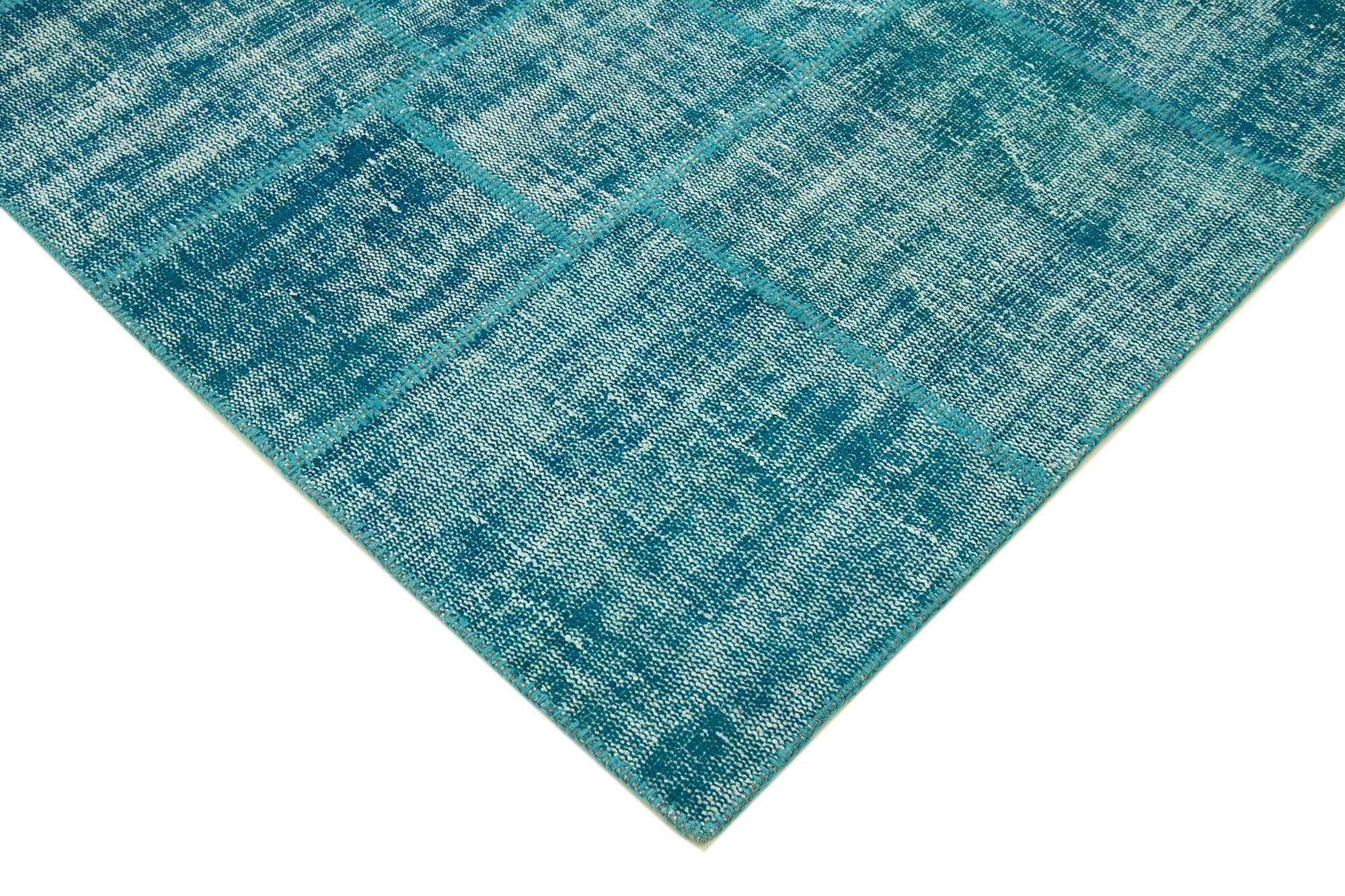 6x8 Turquoise Turkish Patchwork Rug - 31987