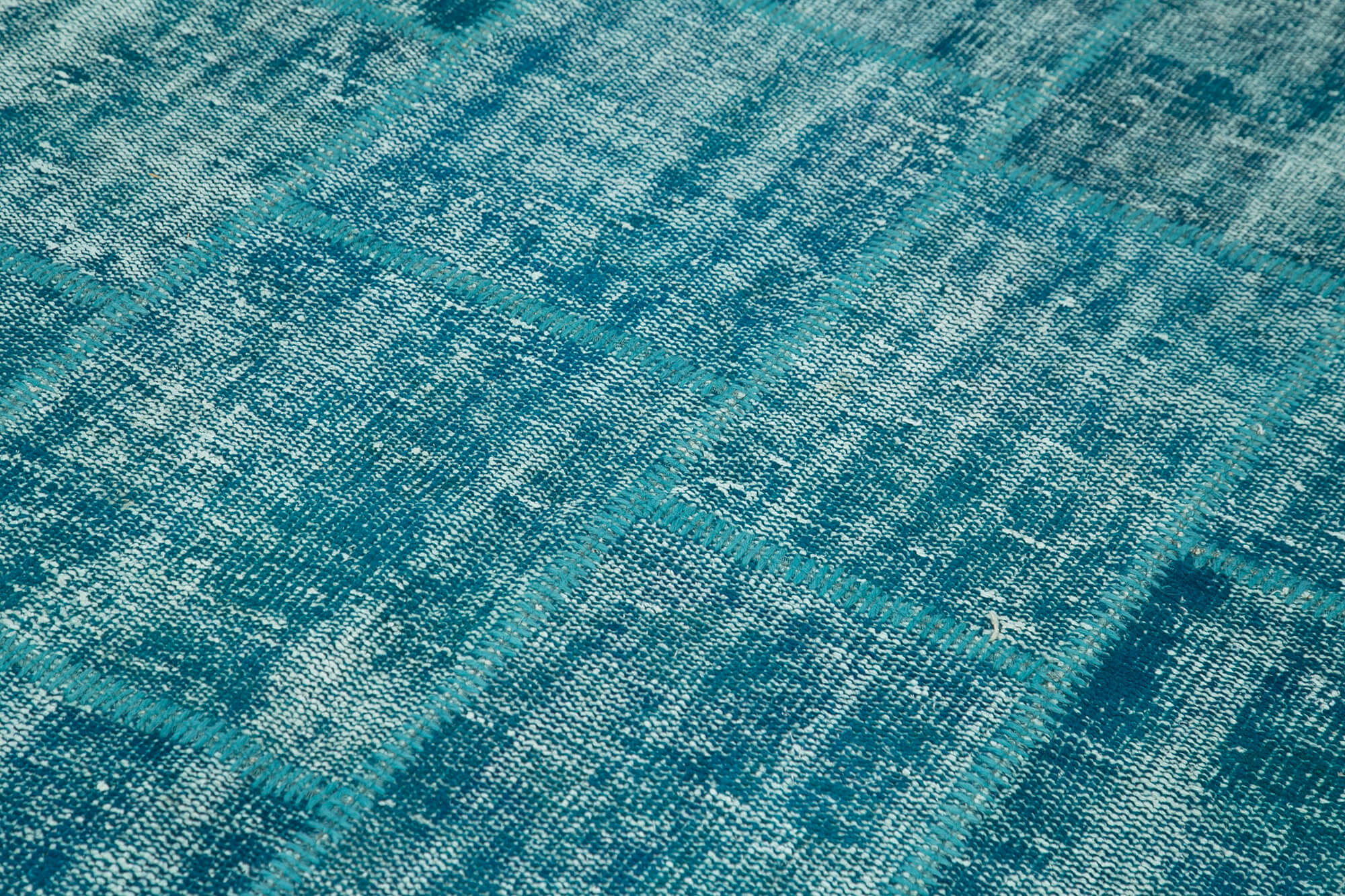 6x8 Turquoise Turkish Patchwork Rug - 31987