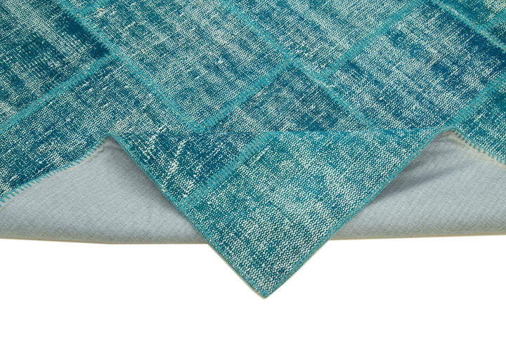 6x8 Turquoise Patchwork Rug - 31987