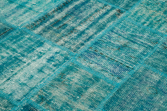 6x8 Turquoise Patchwork Rug - 31989