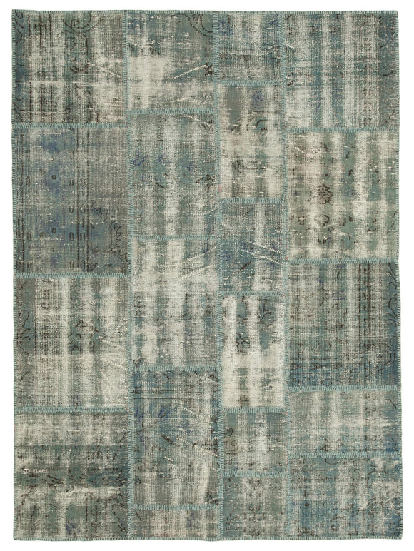 6x8 Blue Patchwork Rug - 32003