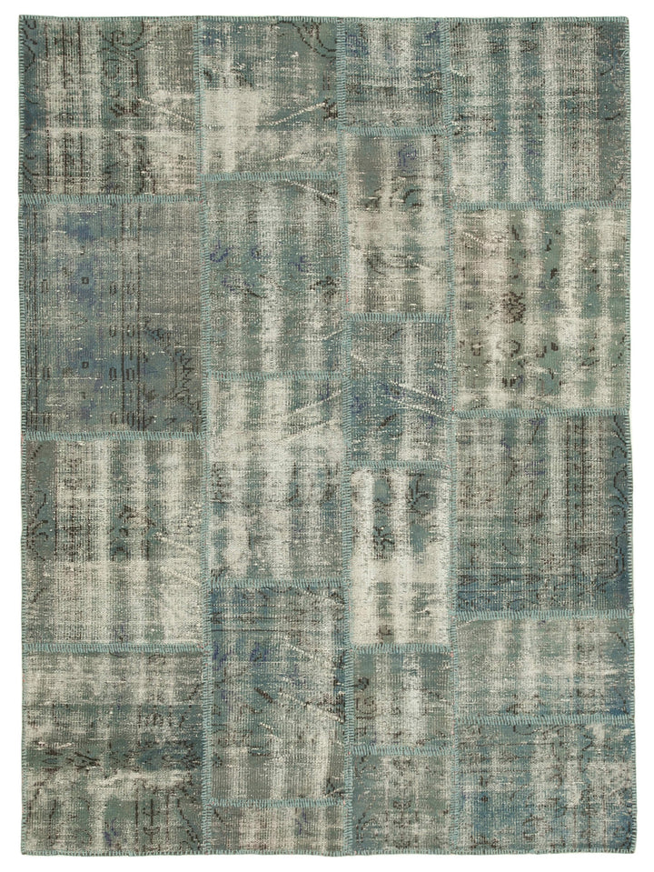 6x8 Blue Patchwork Rug - 32003