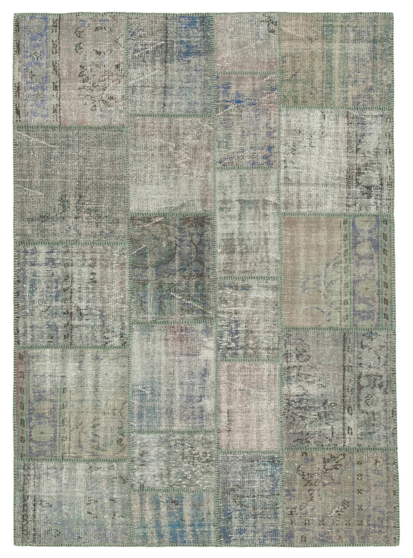 6x8 Grey Patchwork Rug - 32015