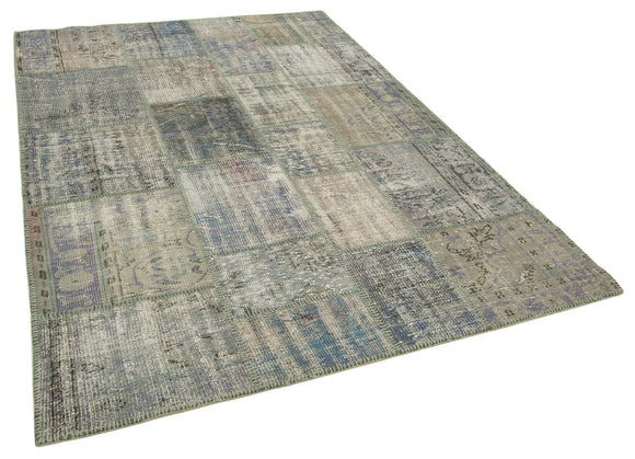 6x8 Grey Patchwork Rug - 32015